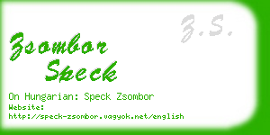 zsombor speck business card